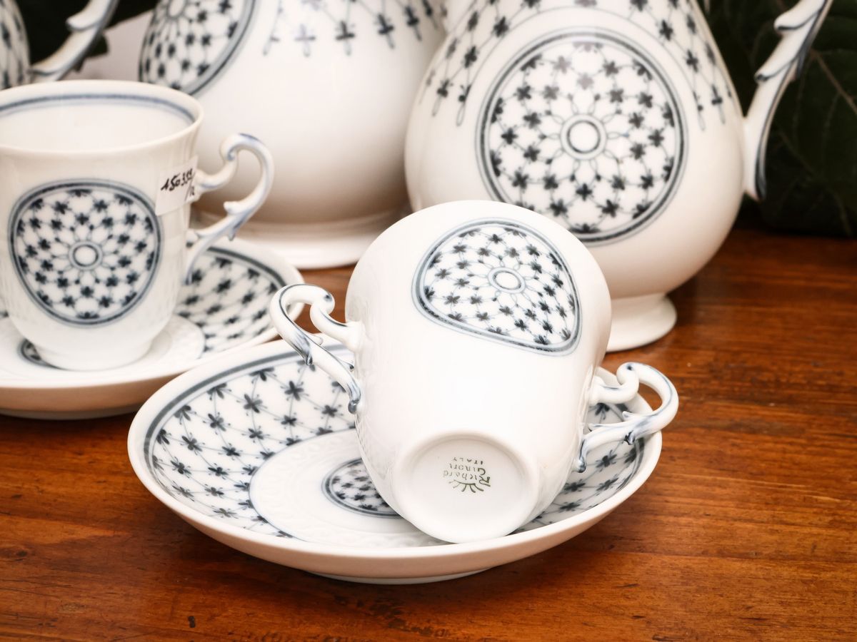 Servizio da Tè e Caffè in Porcellana, Museo Rete Blu, Richard Ginori
