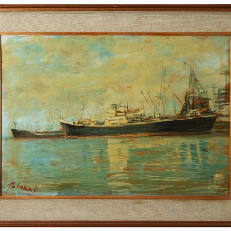 Lorenzo Palazzi - Il Porto di Livorno1965