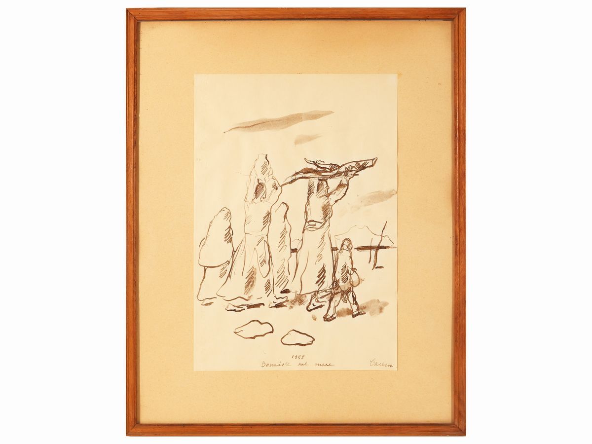 Felice Carena - Nel Bosco 1958 - Boscaiole nel Mare 1958
