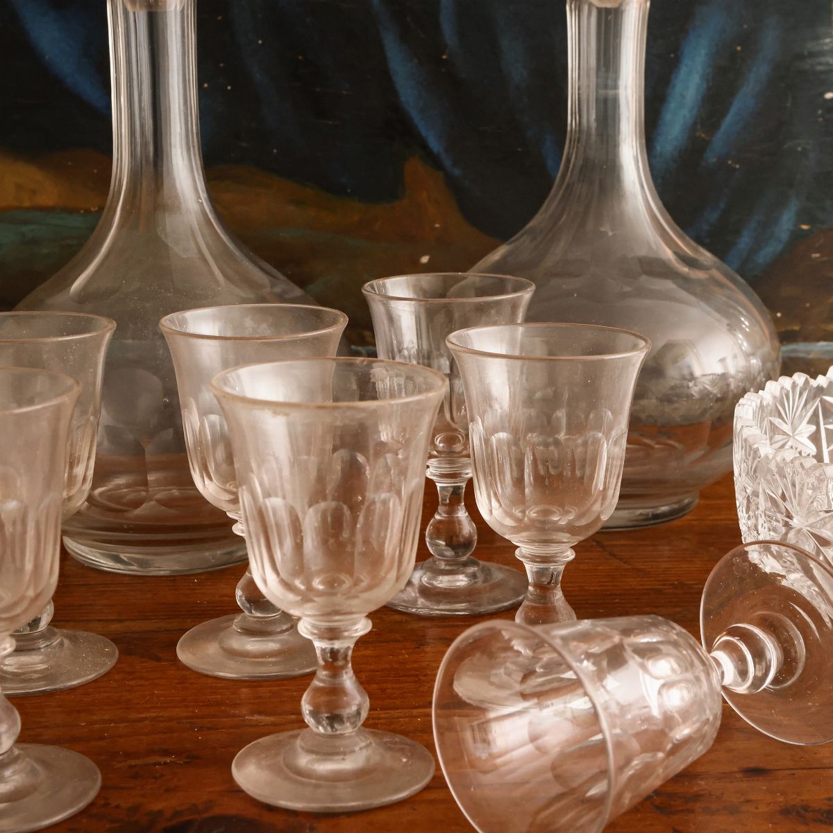 Assortimento di Accessori in Cristallo D'epoca