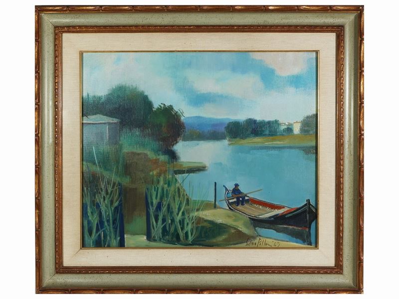 Silvio Polloni - Barcaiolo Sull' Arno, 1967