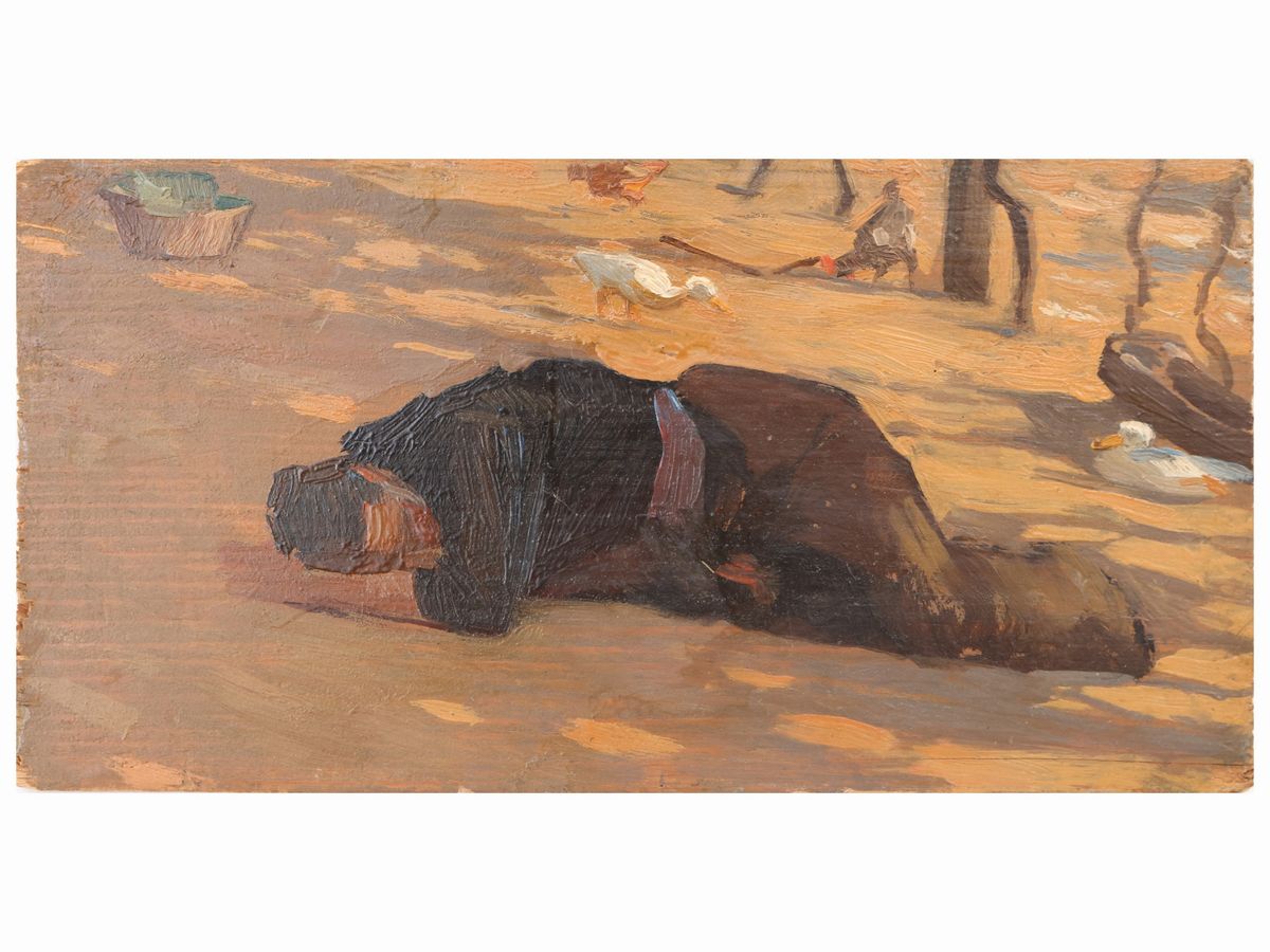Ruggero Focardi - Cane da Pagliaio - Contadino a Riposo