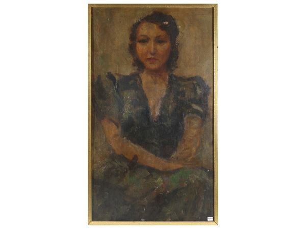 Female portrait  (Thirties/Forties)  - Auction The classic house. Timeless style - Maison Bibelot - Casa d'Aste Firenze - Milano