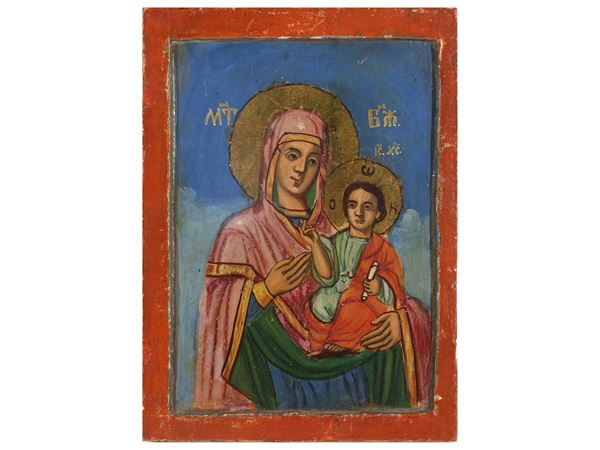 Two icons depicting the Madonna with Child