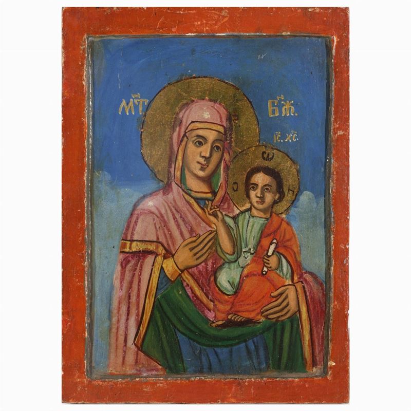 Due Icone Raffgiguranti Madonna con Bambino