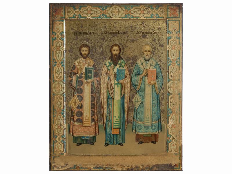 Due Icone Raffiguranti Madonna con Bambino e Santi