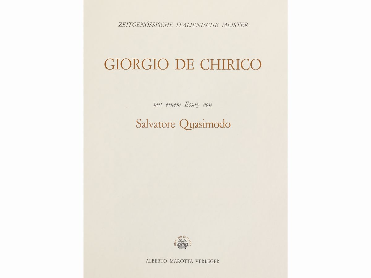 Giorgio De Chirico. con un Saggio di Salvatore Quasimodo