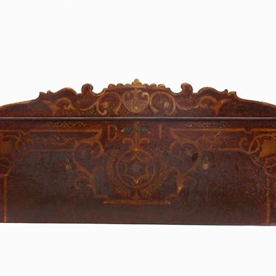 Testiera per Letto Matrimoniale in Legno Laccato e Dipinto