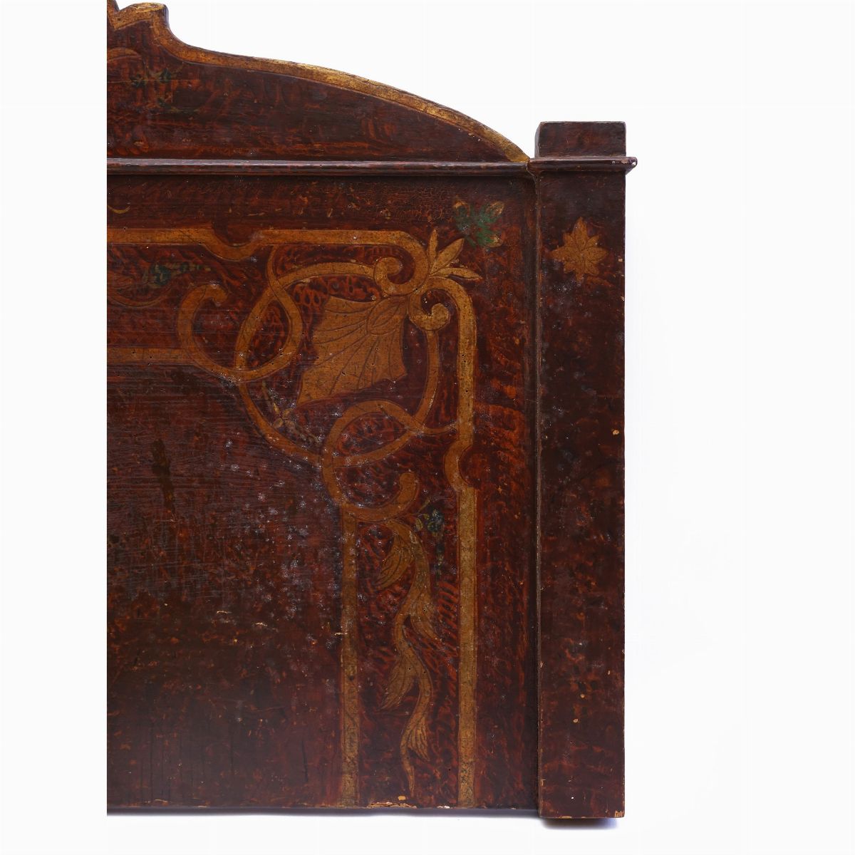 Testiera per Letto Matrimoniale in Legno Laccato e Dipinto