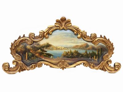 Due Sovrapporta in Legno Intagliato e Dorato