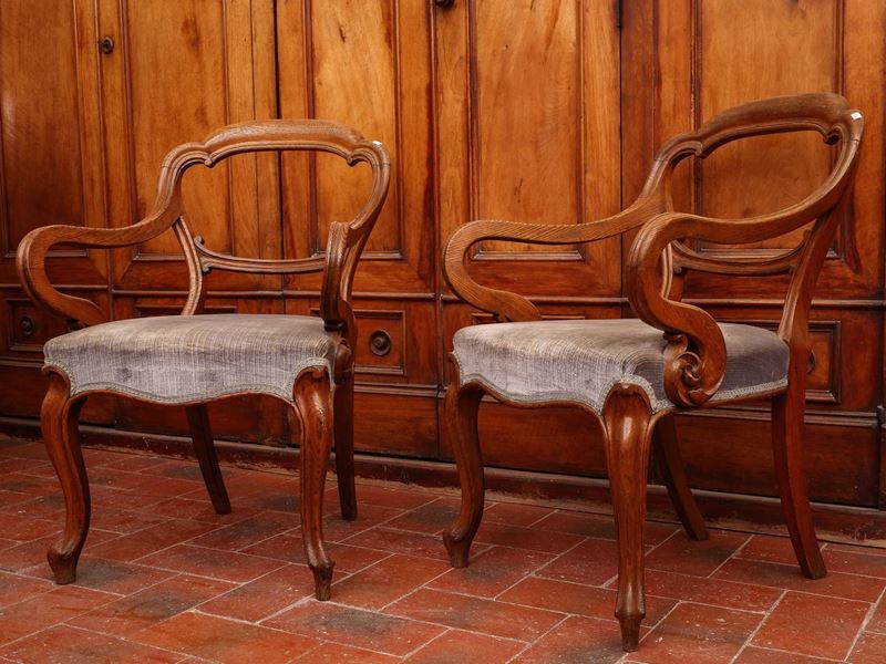 Coppia di Poltroncine in Rovere