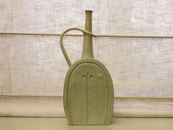 Bruno Gambone - Glazed terracotta vase, Seventies