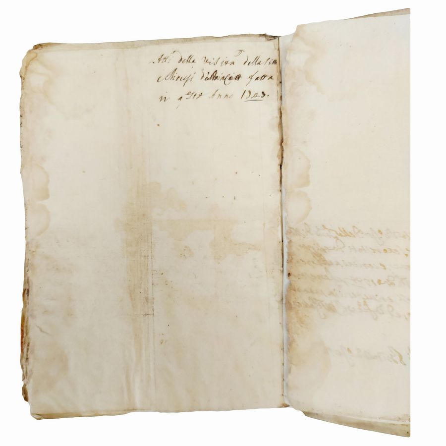 Antico Manoscritto Visite Episcopali 1742/1747