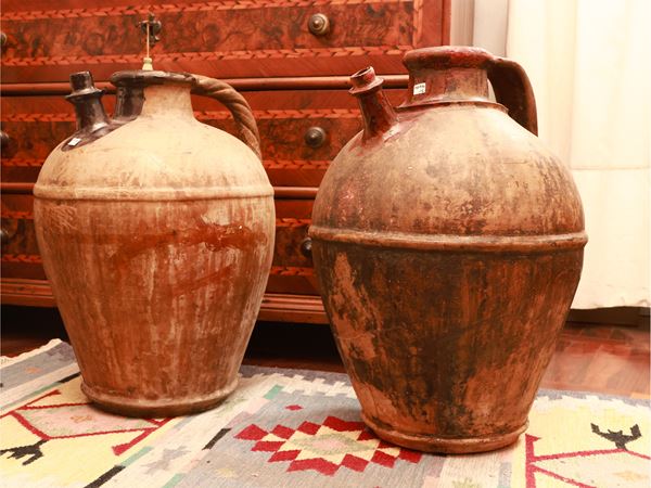 Two terracotta jars