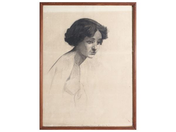 Cipriano Mannucci - Ritratto femminile 1924