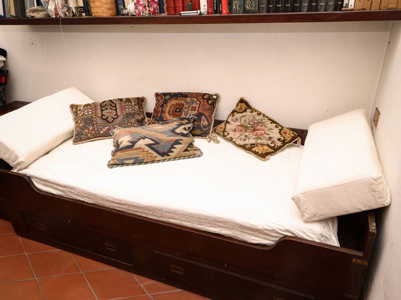 Letto Singolo in Teak in Stile Marino