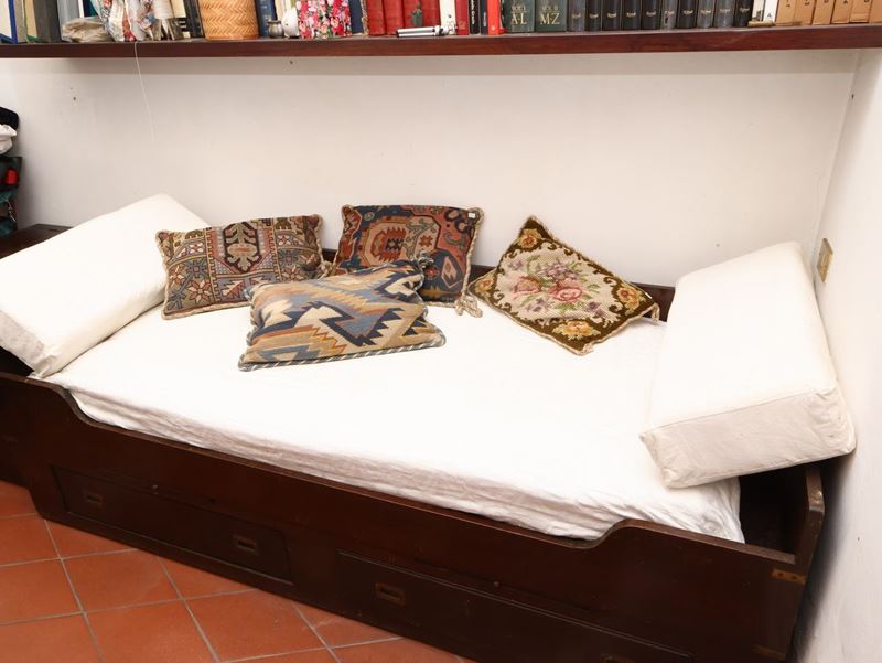 Letto Singolo in Teak in Stile Marino