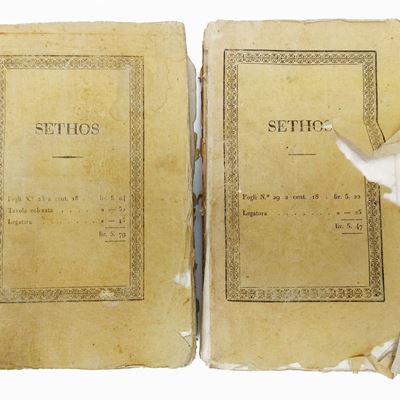 Sethos Storia o Vita Tratta da Monumenti Inediti Dell'antico Egitto