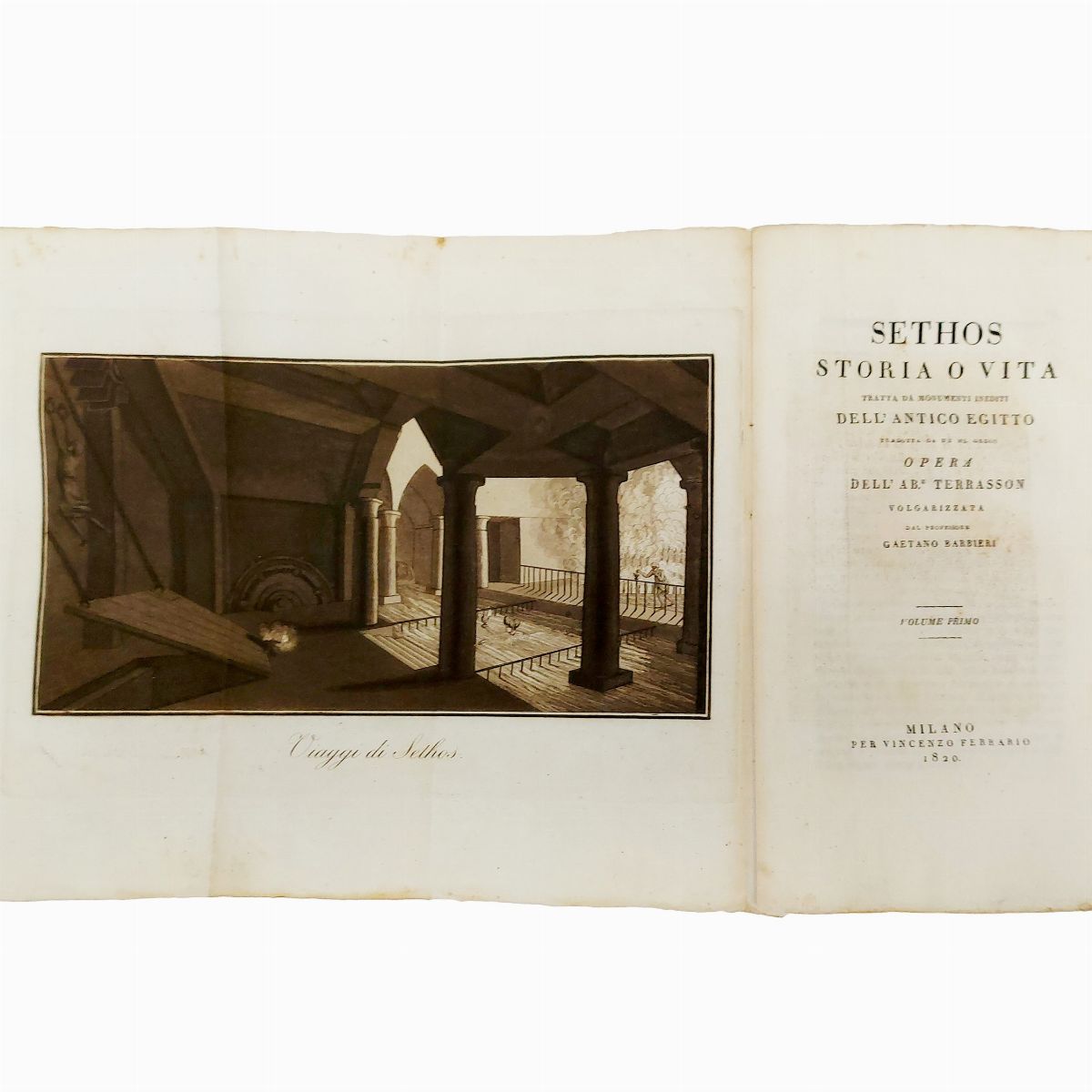 Jean De Terrasson - Sethos Storia o Vita Tratta da Monumenti Inediti Dell'antico Egitto