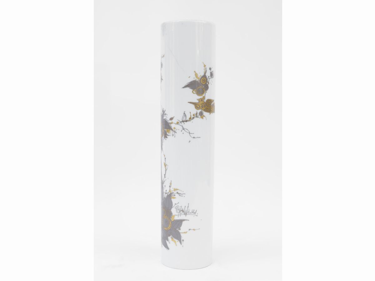 Vaso a Cilindro in Porcellana, Bjorn Wiinblad per Rosenthal