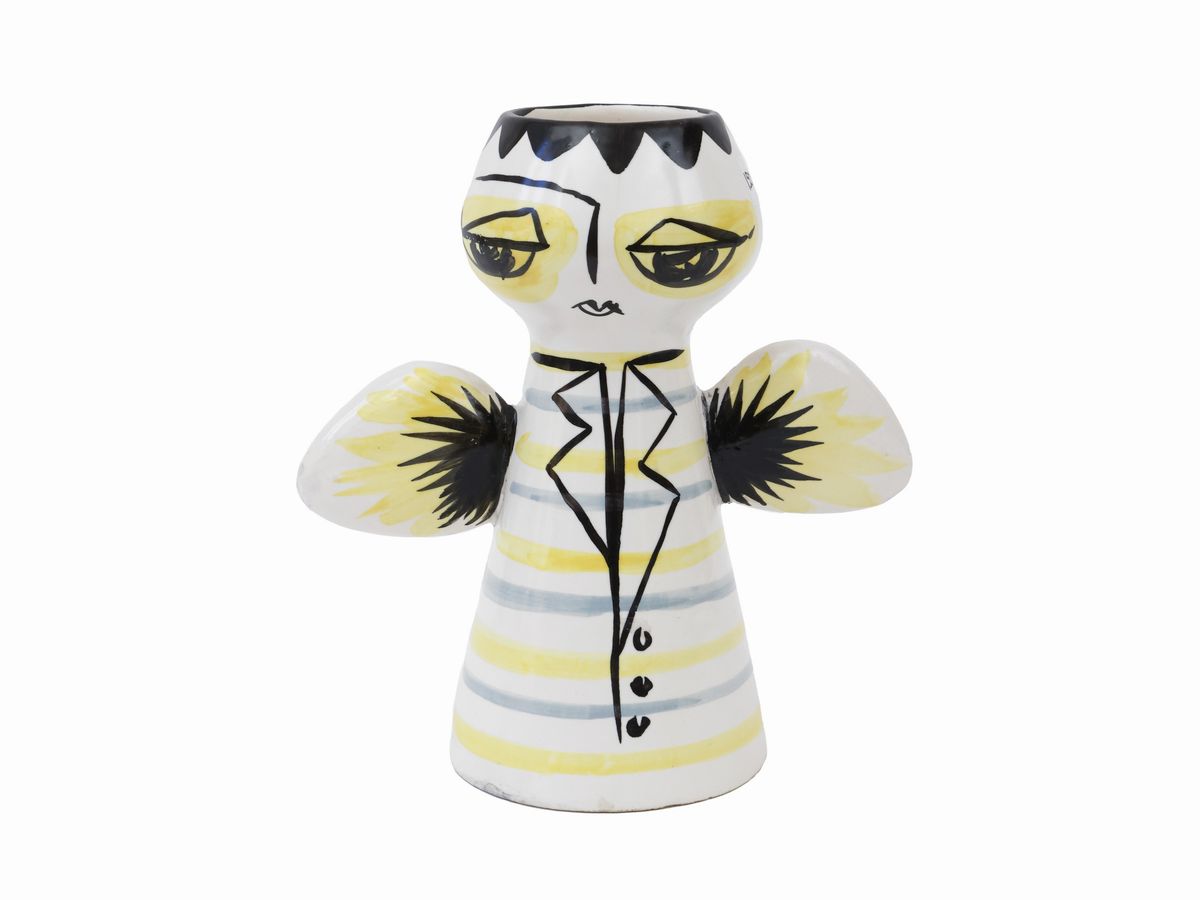 Piccolo Vaso Antropomorfo in Ceramica, Marino le Vaucour per Vallauris