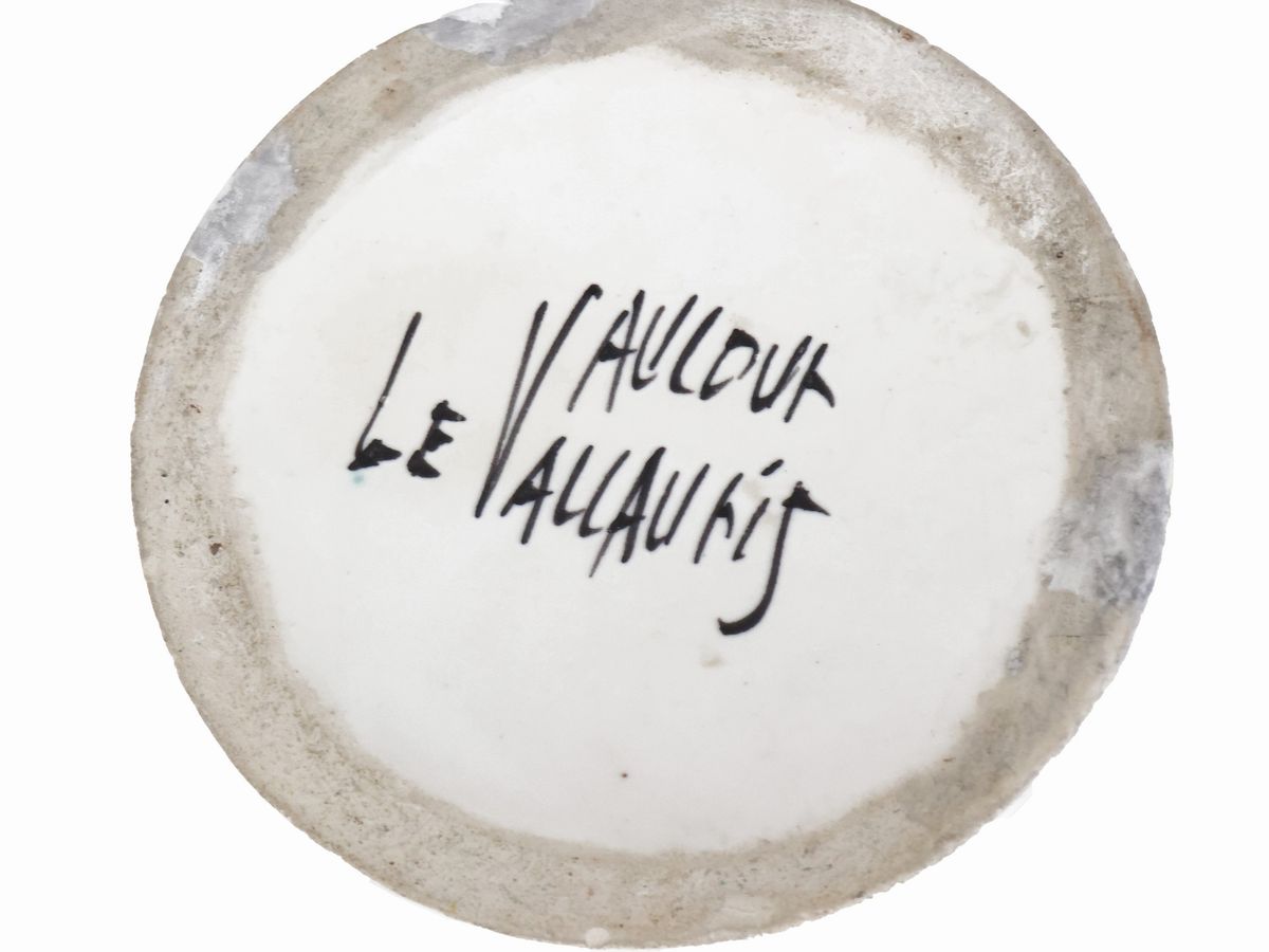 Piccolo Vaso Antropomorfo in Ceramica, Marino le Vaucour per Vallauris