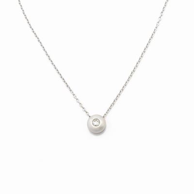 Collana Punto Luce in Oro Bianco con Diamante