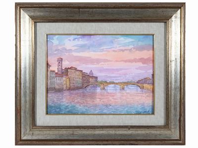 Veduta di Ponte a Santa Trinita - Scorcio Fiorentino