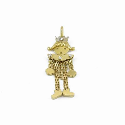 Pendente in Oro Bianco e Oro Giallo con Diamanti