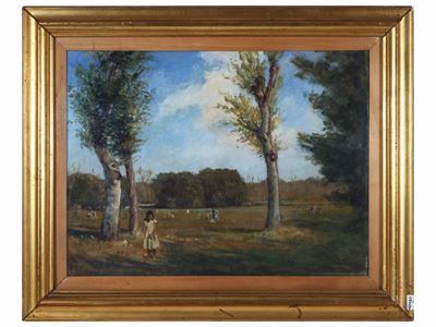 Veduta di Parco con Fanciulla