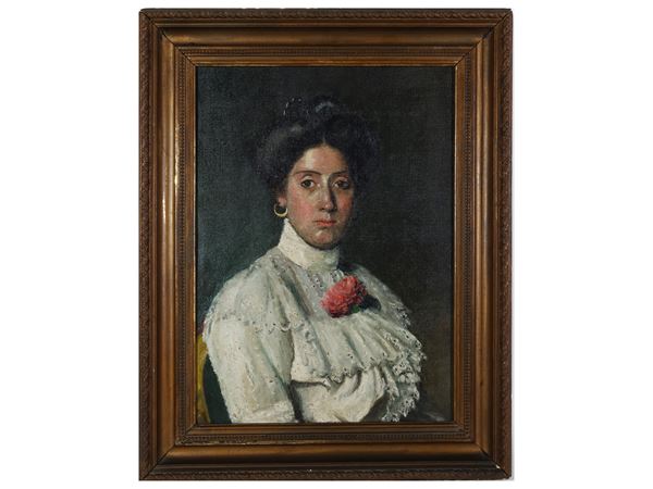Female portrait  (late 19th/early 20th century)  - Auction The classic house. Timeless style - Maison Bibelot - Casa d'Aste Firenze - Milano