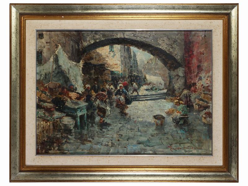 Guido Mantovani - Scena di Mercato