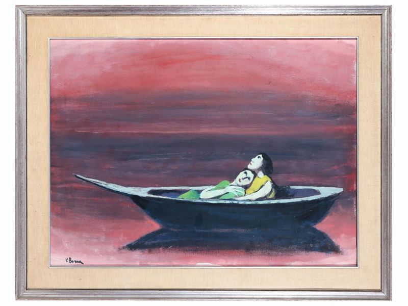 Pompeo Borra - Figure in Barca