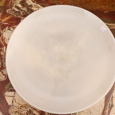 Piatto in Vetro Lattimo di Murano, Barovier e Toso