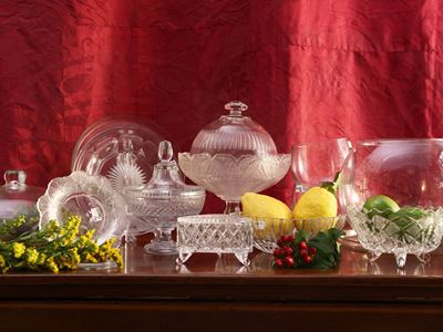 Assortimento di Accessori per la Tavola in Vetro e Cristallo