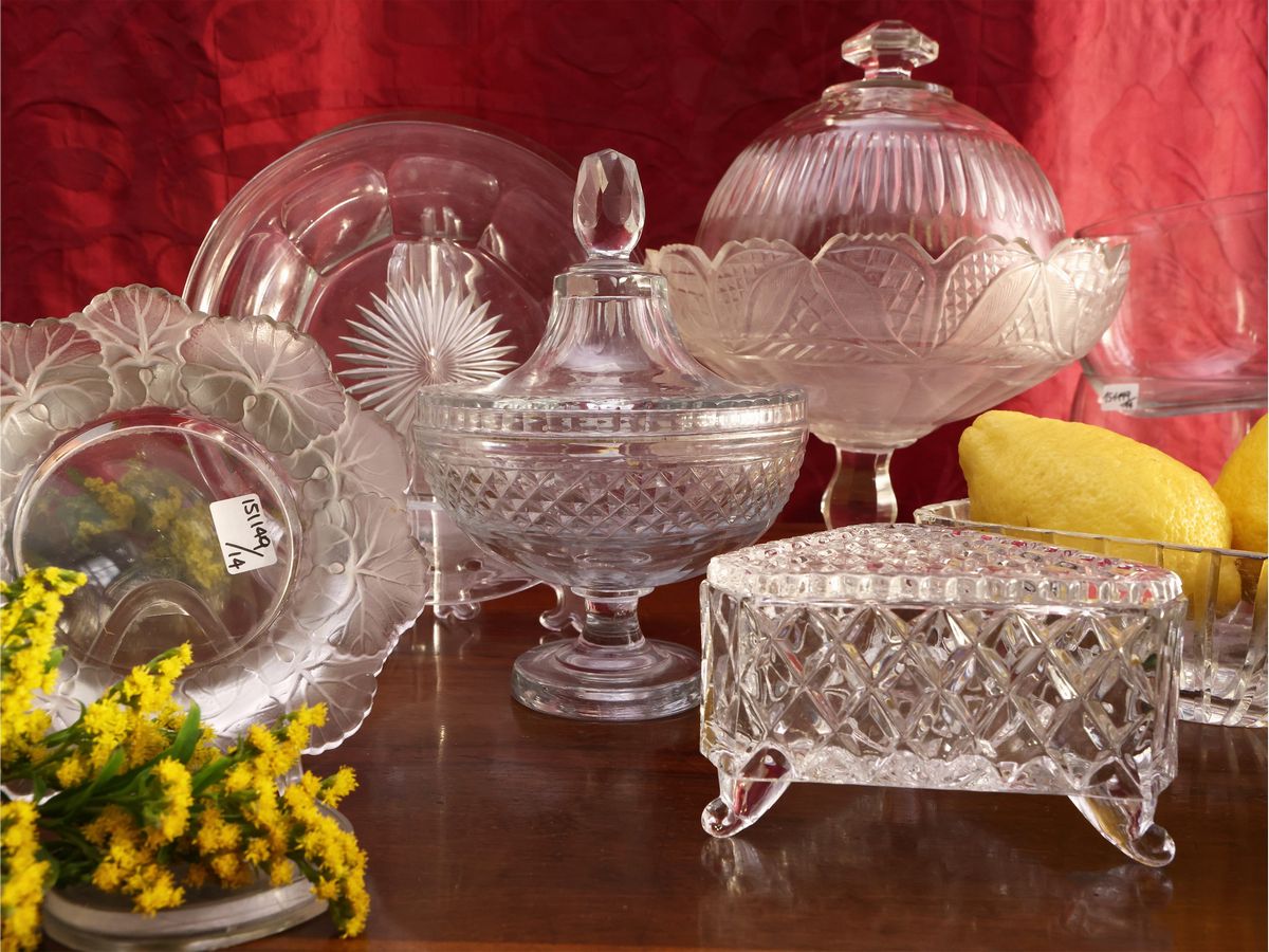 Assortimento di Accessori per la Tavola in Vetro e Cristallo