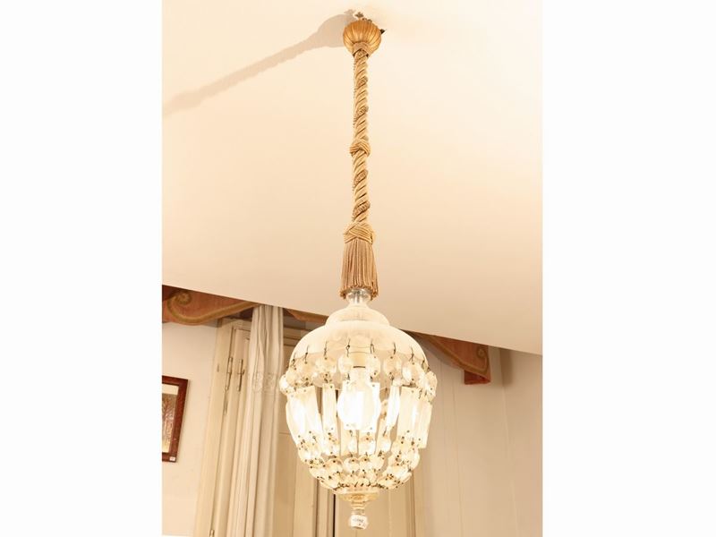 Piccolo Lampadario a Paniere