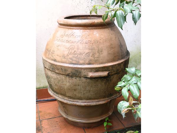 Oil jar made of marl earth, Francesco Benocci 1863, Petroio (SI)