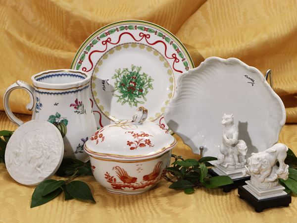 Lot of porcelain objects, Ginori