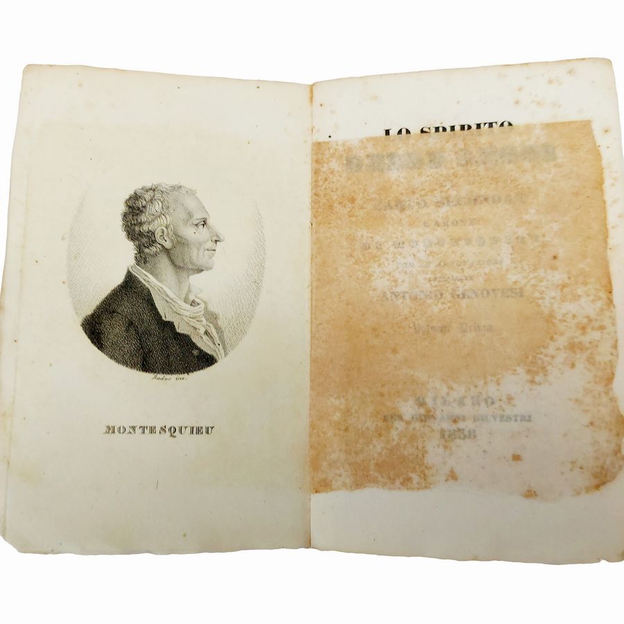 Lo Spirito delle Leggi di Carlo Secondat Barone di Montesquieu