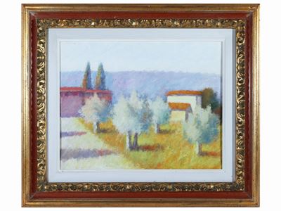 Veduta di Campagna con Case