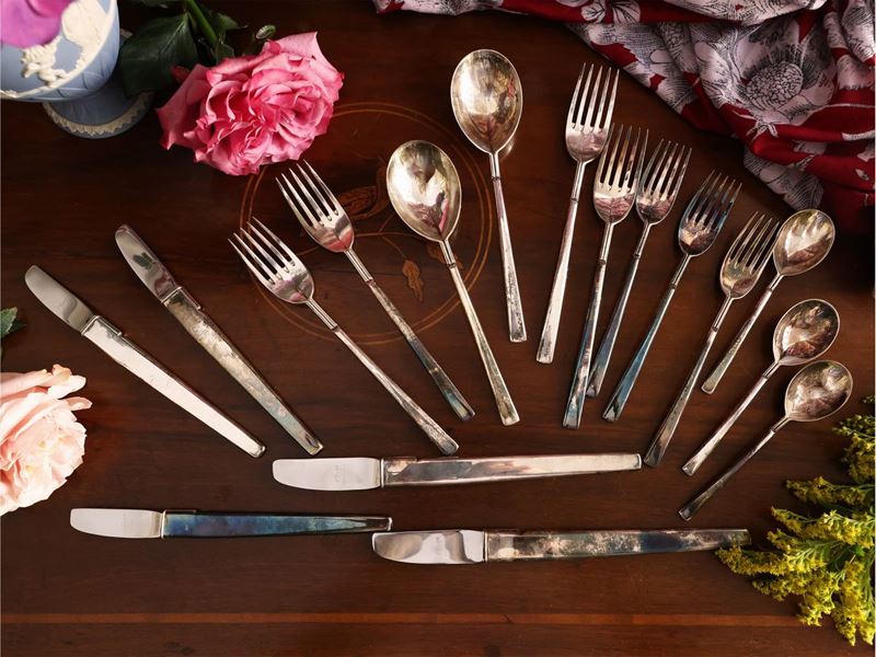 Assortimento di Posate in Argento Sterling 925, Carlo Scarpa per Cleto Munari