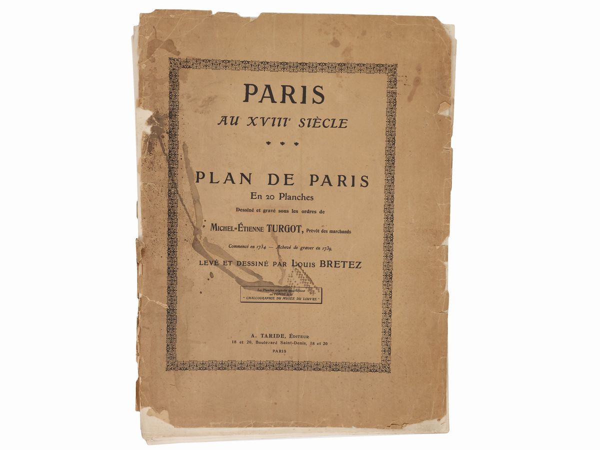 Paris Au Xviiie Siècle. Plan De Paris En 20 Planches