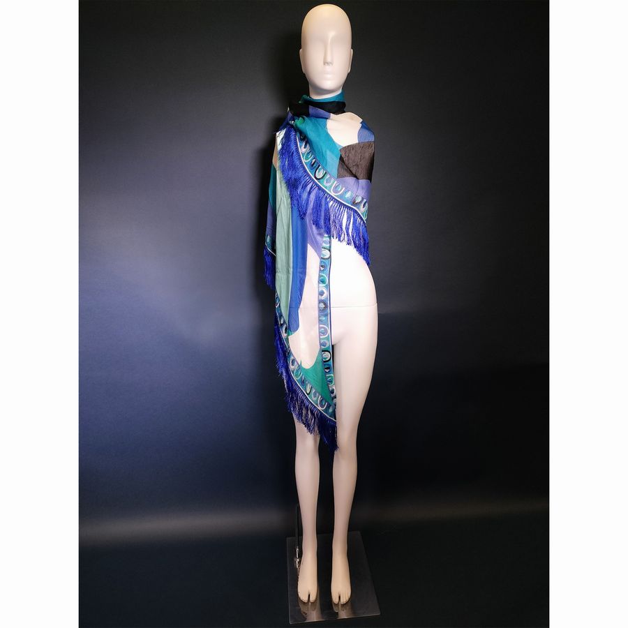 Emilio Pucci Scialle in Seta con Frange