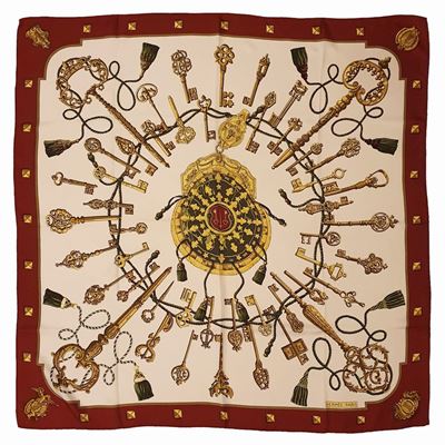Hermès Foulard "les Cles" Caty Latham