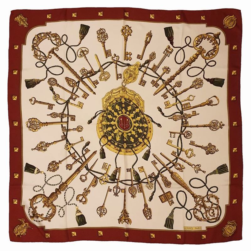 Hermès Foulard "les Cles" Caty Latham