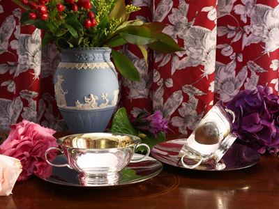 Servizio di Tazze da Consommé in Argento, Teghini Firenze