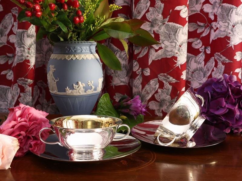 Servizio di Tazze da Consommé in Argento, Teghini Firenze