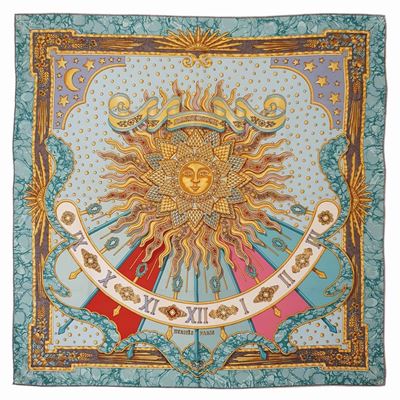 Hermès Foulard in Seta "carpe Diem" di Joachim Metz