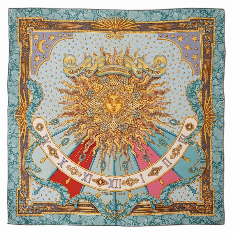 Hermès Foulard in Seta "carpe Diem" di Joachim Metz